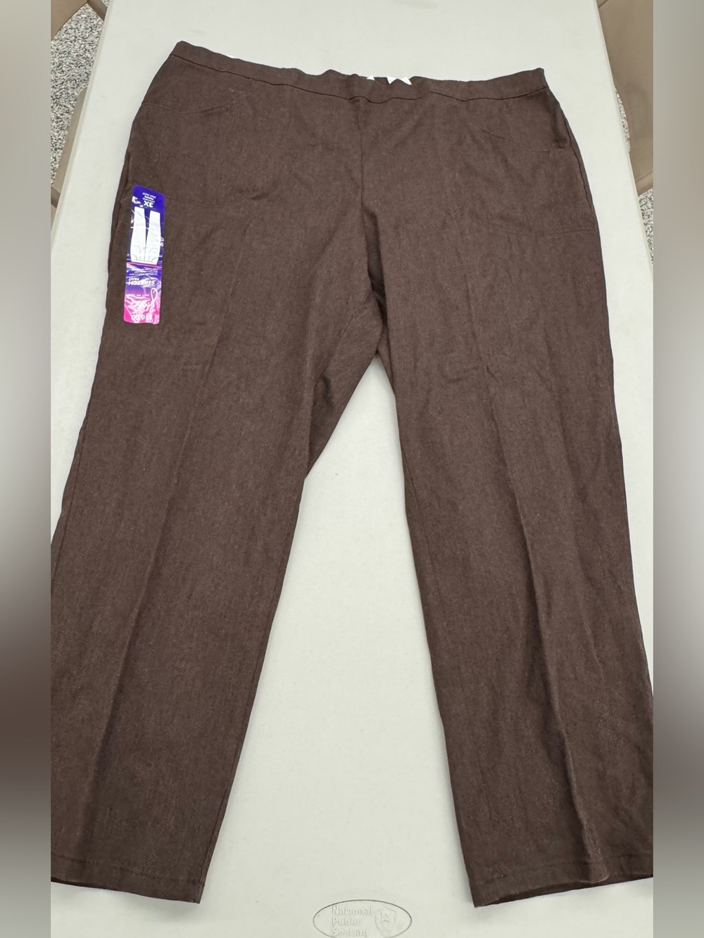 Just My Size Plus Size Classic Stretch Pants in Dark Brown